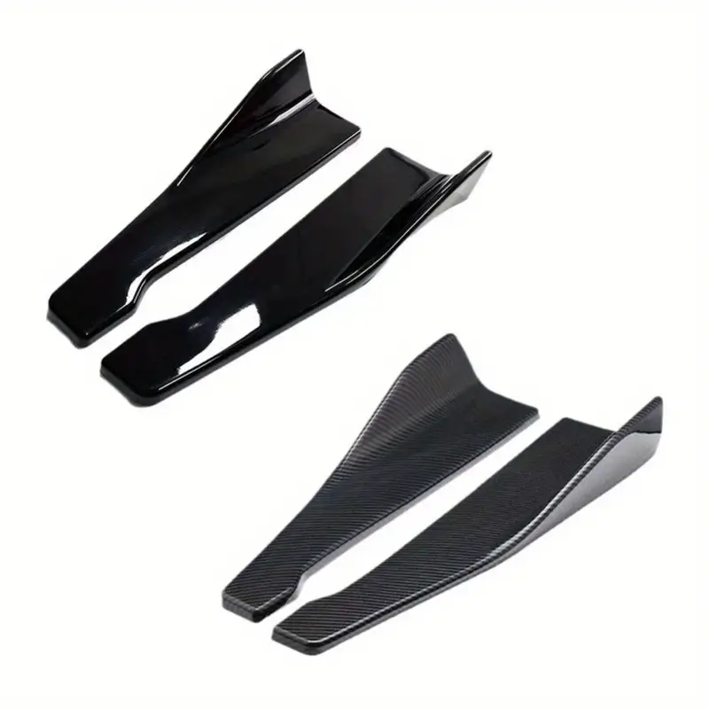 Universal Car Rear Bumper Diffuser Fins – 2pcs Sporty Splitter Lip Kit (48cm)